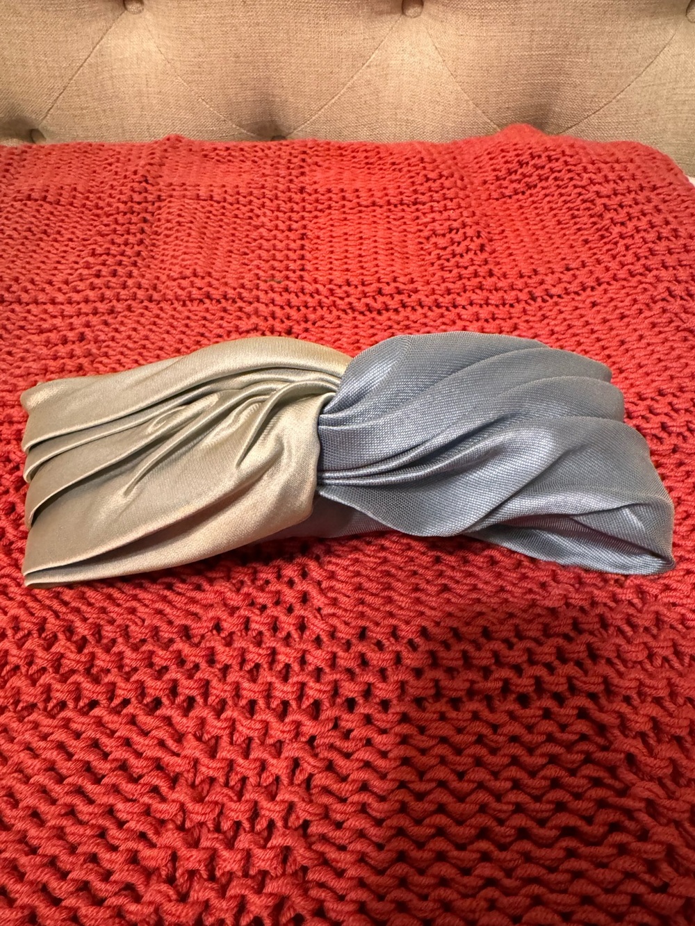 Eugenia Kim Silver and Light Blue Knotted Headband